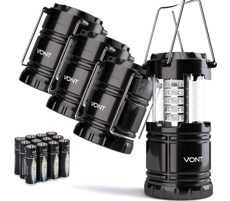 4 Pack LED Camping Lantern Set