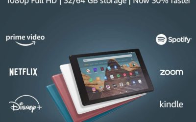 Fire HD 10 Tablet (10.1″ 1080p full HD display, 32 GB) – White