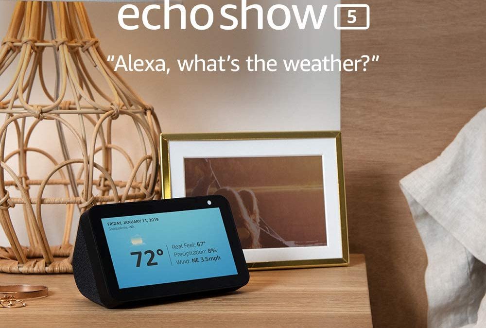 Echo Show 5 — Smart display with Alexa – stay connected with video calling – Charcoal