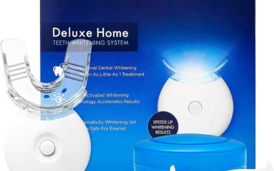 AuraGlow Teeth Whitening Kit, LED Light